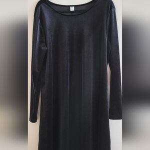 Velvet black swing dress